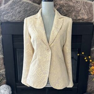 Vintage Bob Mackie Studio Houndstooth & Brocade Blazer